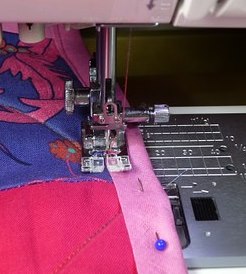 cloth on sewing machine